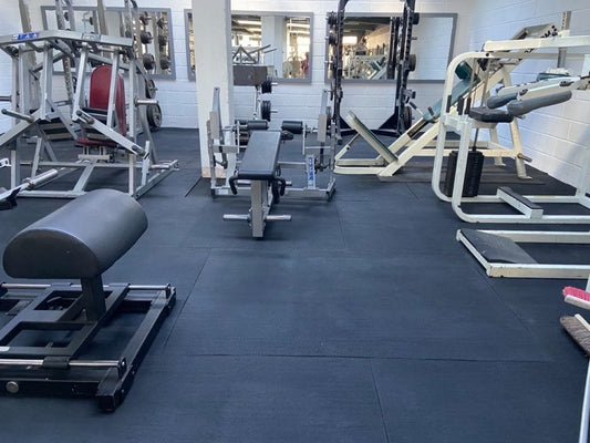 1mx 1m x17mm gym mat 10cm x 50cm edge joining piece