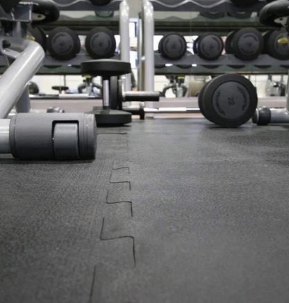 Amoeba Top 4 Side Interlock Gym Mat 1m x 1m  | Heavy Duty Rubber Gym Flooring