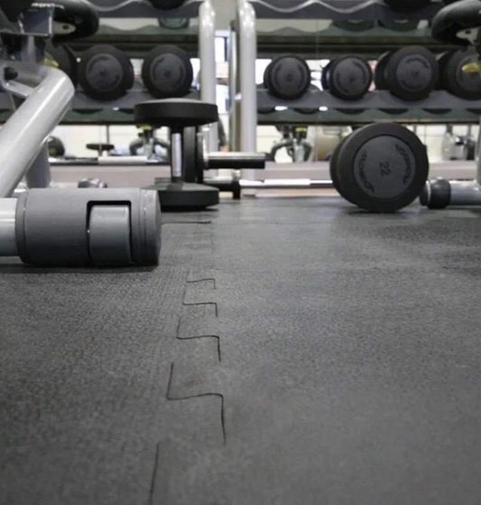 Amoeba Top 4 Side Interlock Gym Mat 1m x 1m  | Heavy Duty Rubber Gym Flooring