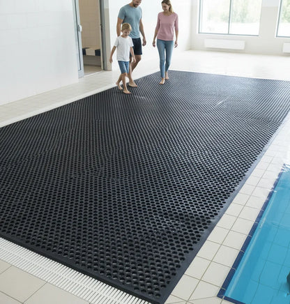 Anti-fatigue rubber pool mat 90cm x1.8m x 10mm