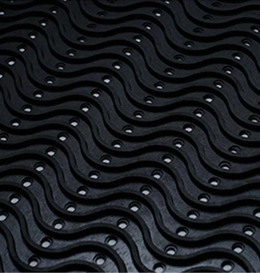 Anti- fatigue Heavy Duty Rubber Wave nonslip workplace mat 90cm x 150cm x 12.5mm