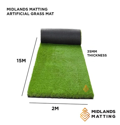 Artificial Grass Mat 2m x 15m x 35mm
