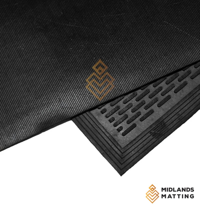 Lifestyle Mat / Anti- fatigue 90 cm x 150 cm Rubber-Cal Dura-Scraper Linear Commercial Rubbe