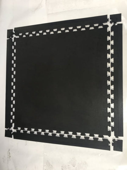 1mx 1m x17mm gym mat 10cm x 50cm edge joining piece
