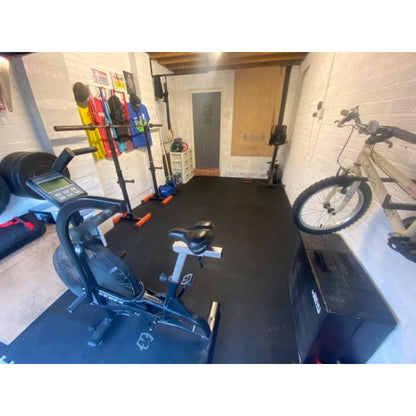1mx 1m x17mm gym mat 10cm x 50cm edge joining piece