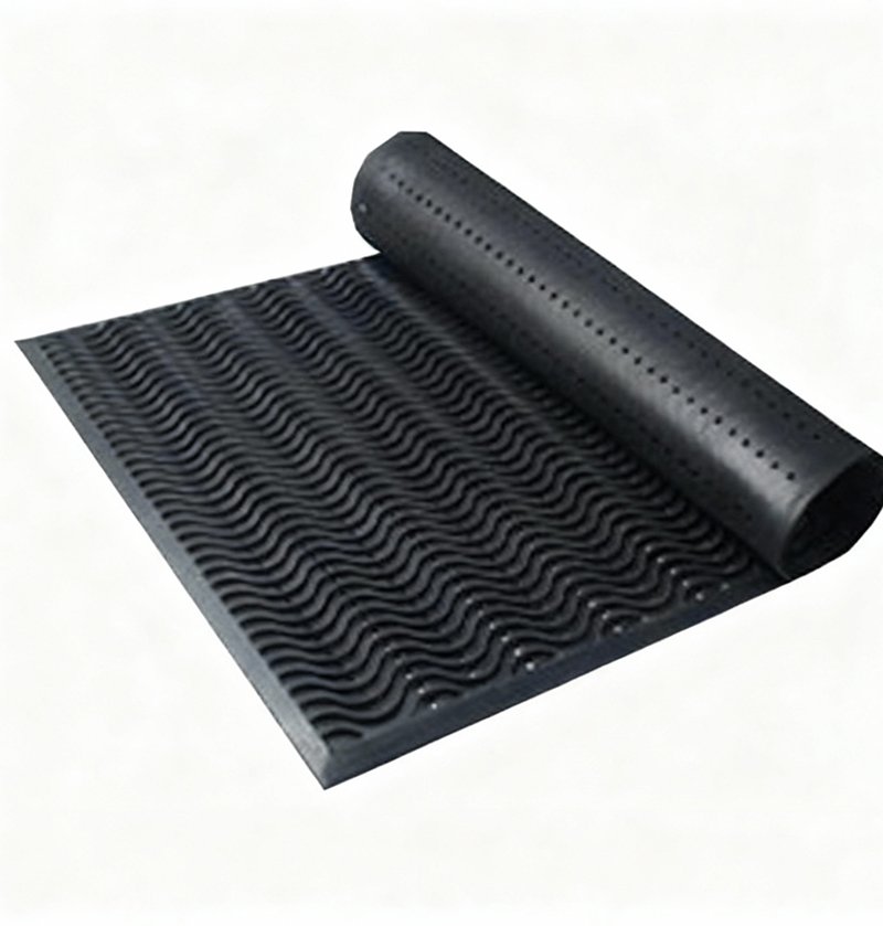Anti- fatigue Heavy Duty Rubber Wave nonslip workplace mat 90cm x 150cm x 12.5mm